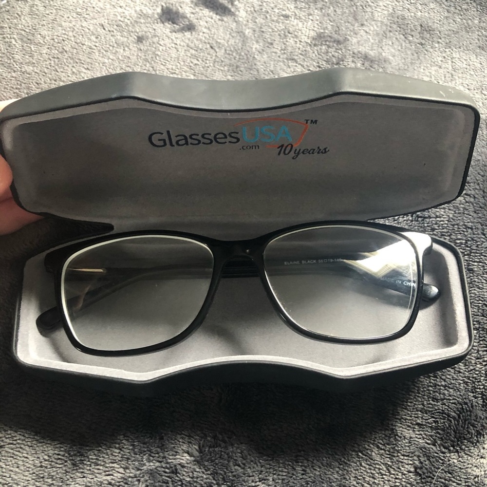 Black frame eyeglasses